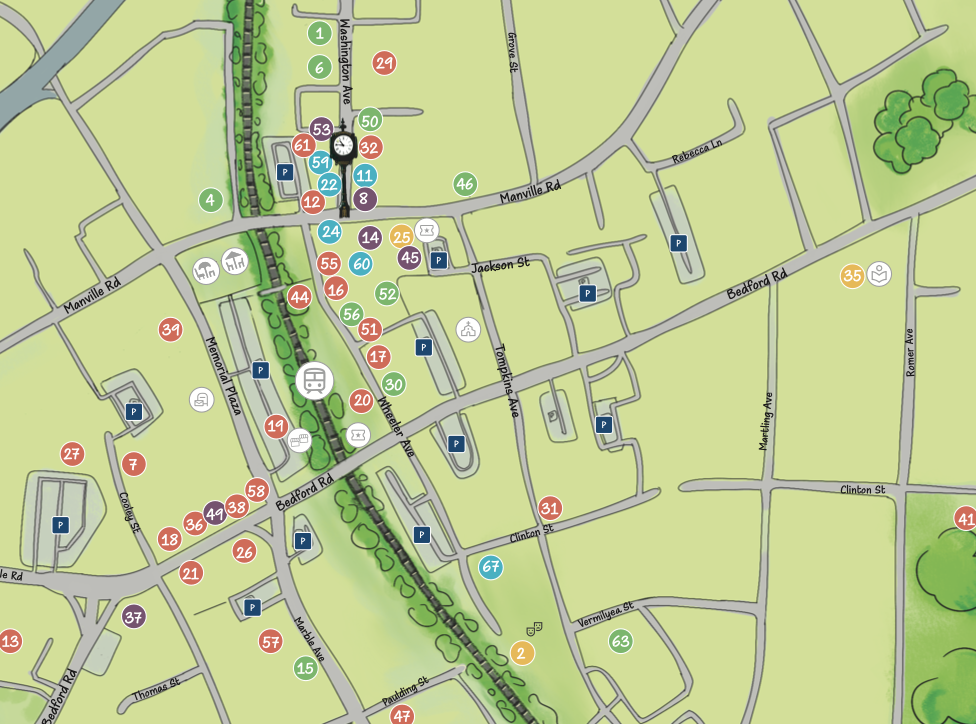 Pleasantville Downtown Map